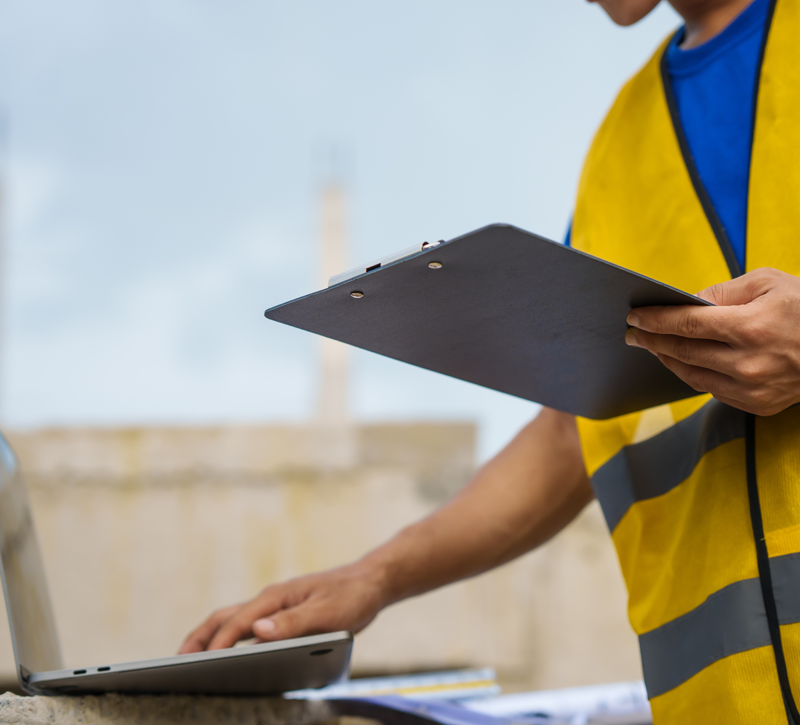 CCI Worker Completing Predictive Planning on a Computer